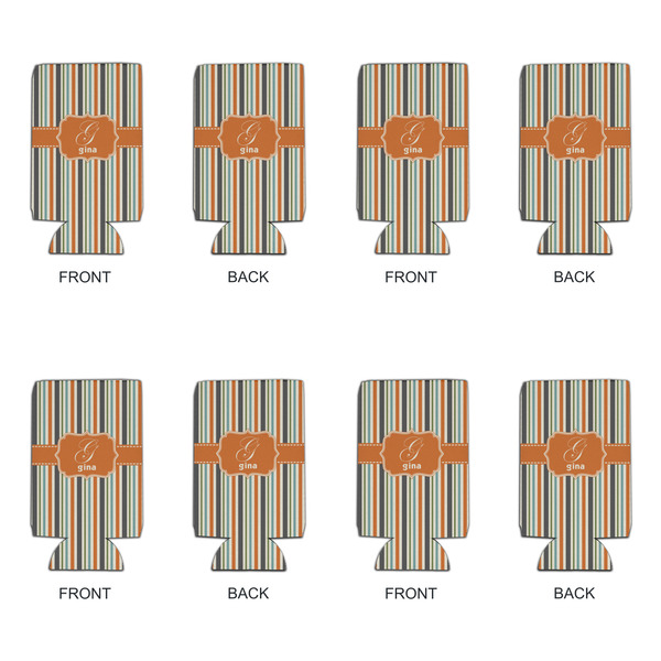 Orange & Blue Stripes 16oz Can Sleeve - Set of 4 - APPROVAL