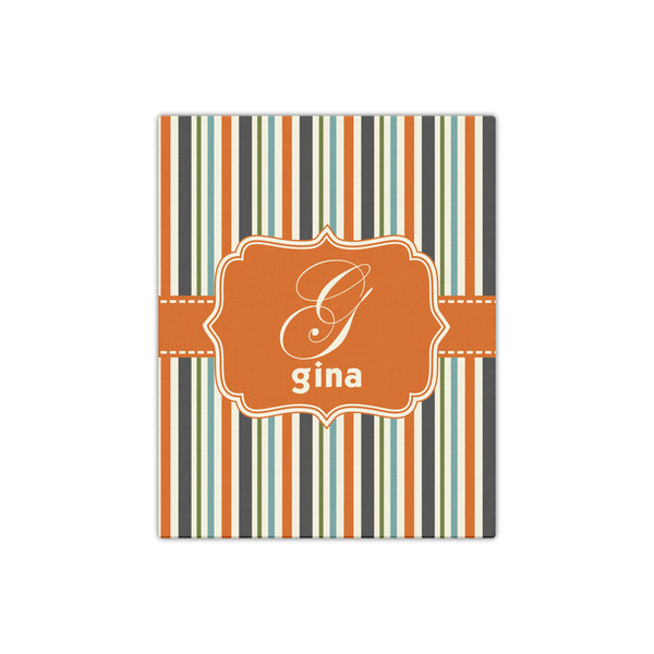 Orange & Blue Stripes 16x20 - Canvas Print - Front View