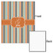 Orange & Blue Stripes 16x20 - Matte Poster - Front & Back