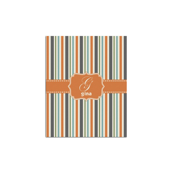 Custom Orange & Blue Stripes Poster - Multiple Sizes (Personalized)