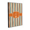 Orange & Blue Stripes 16x20 Wood Print - Angle View