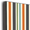 Orange & Blue Stripes 16x20 Wood Print - Closeup