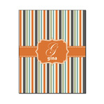 Orange & Blue Stripes Wood Print - 16x20 (Personalized)