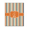 Orange & Blue Stripes 16x20 Wood Print - Front View