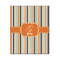 Orange & Blue Stripes Wood Print - 16x20 (Personalized)