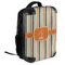 Orange & Blue Stripes 18" Hard Shell Backpacks - ANGLED VIEW