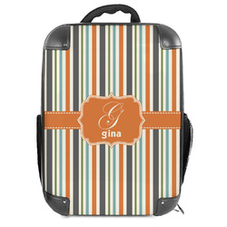 Orange & Blue Stripes Hard Shell Backpack (Personalized)