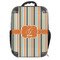 Orange & Blue Stripes 18" Hard Shell Backpacks - FRONT