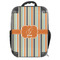 Orange & Blue Stripes Hard Shell Backpack (Personalized)
