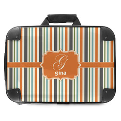 Orange & Blue Stripes Hard Shell Briefcase - 18" (Personalized)