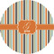 Orange & Blue Stripes Multipurpose Round Labels - 2" (Personalized)