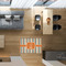 Orange & Blue Stripes 2'x3' Indoor Area Rugs - IN CONTEXT