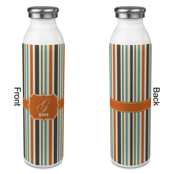 Orange & Blue Stripes 20oz Water Bottles - Full Print - Approval