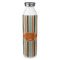 Orange & Blue Stripes 20oz Stainless Steel Water Bottle - Full Print (Personalized)
