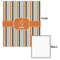 Orange & Blue Stripes 20x24 - Matte Poster - Front & Back