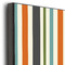 Orange & Blue Stripes 20x24 Wood Print - Closeup