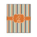Orange & Blue Stripes Wood Print - 20x24 (Personalized)