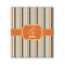 Orange & Blue Stripes 20x24 Wood Print - Front View