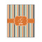 Orange & Blue Stripes Wood Print - 20x24 (Personalized)