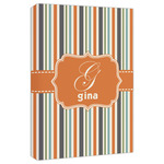 Orange & Blue Stripes Canvas Print - 20x30 (Personalized)