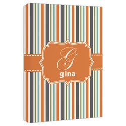 Orange & Blue Stripes Canvas Print - 20x30 (Personalized)