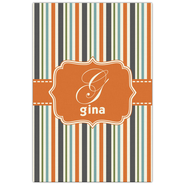 Orange & Blue Stripes 20x30 - Canvas Print - Front View