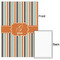 Orange & Blue Stripes 20x30 - Matte Poster - Front & Back