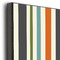 Orange & Blue Stripes 20x30 Wood Print - Closeup