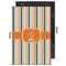 Orange & Blue Stripes 20x30 Wood Print - Front & Back View