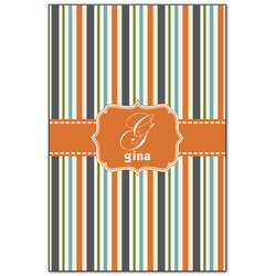 Orange & Blue Stripes Wood Print - 20x30 (Personalized)