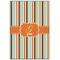 Orange & Blue Stripes 20x30 Wood Print - Front View
