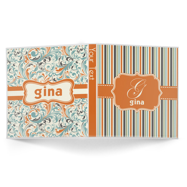 Orange & Blue Stripes 3-Ring Binder Approval- 1in