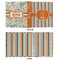 Orange & Blue Stripes 3 Ring Binders - Full Wrap - 1" - APPROVAL