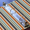 Orange & Blue Stripes 3 Ring Binders - Full Wrap - 1" - DETAIL