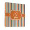 Orange & Blue Stripes 3 Ring Binder - Full Wrap - 1" (Personalized)