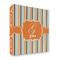 Orange & Blue Stripes 3 Ring Binders - Full Wrap - 2" - FRONT