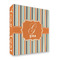 Orange & Blue Stripes 3 Ring Binder - Full Wrap - 2" (Personalized)