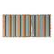 Orange & Blue Stripes 3 Ring Binders - Full Wrap - 2" - OPEN INSIDE