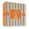 Orange & Blue Stripes 3 Ring Binder - Full Wrap - 3" (Personalized)