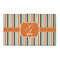 Orange & Blue Stripes 3' x 5' Indoor Area Rug (Personalized)