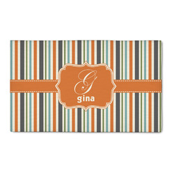 Orange & Blue Stripes 3' x 5' Patio Rug (Personalized)