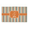 Orange & Blue Stripes 3' x 5' Patio Rug (Personalized)