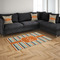Orange & Blue Stripes 4'x6' Indoor Area Rugs - IN CONTEXT