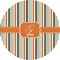 Orange & Blue Stripes Multipurpose Round Labels - 5" (Personalized)