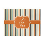 Orange & Blue Stripes Area Rug (Personalized)