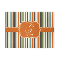 Orange & Blue Stripes 5' x 7' Patio Rug (Personalized)