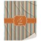 Orange & Blue Stripes Sherpa Throw Blanket (Personalized)