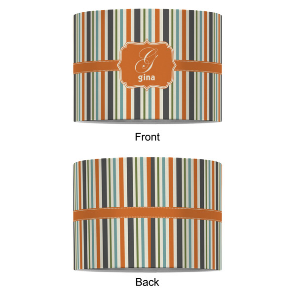 Orange & Blue Stripes 8" Drum Lampshade - APPROVAL (Fabric)