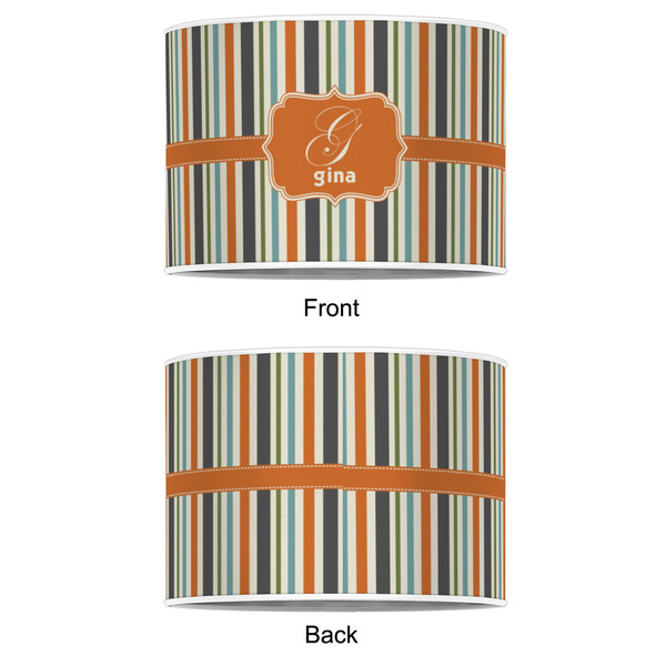 Orange & Blue Stripes 8" Drum Lampshade - APPROVAL (Poly Film)