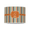 Orange & Blue Stripes 8" Drum Lampshade - FRONT (Poly Film)